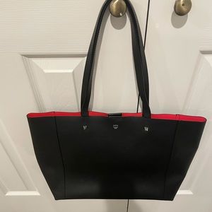 MCM Black tote with red inside